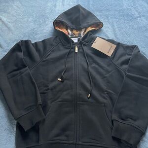 Burberry Black Zip-Up Hoodie